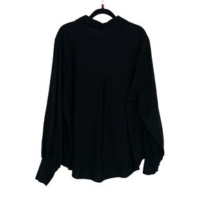 Showpo.‎ Women's Black Puff Sleeve Collared Long Sleeve Button up Blouse Size 12